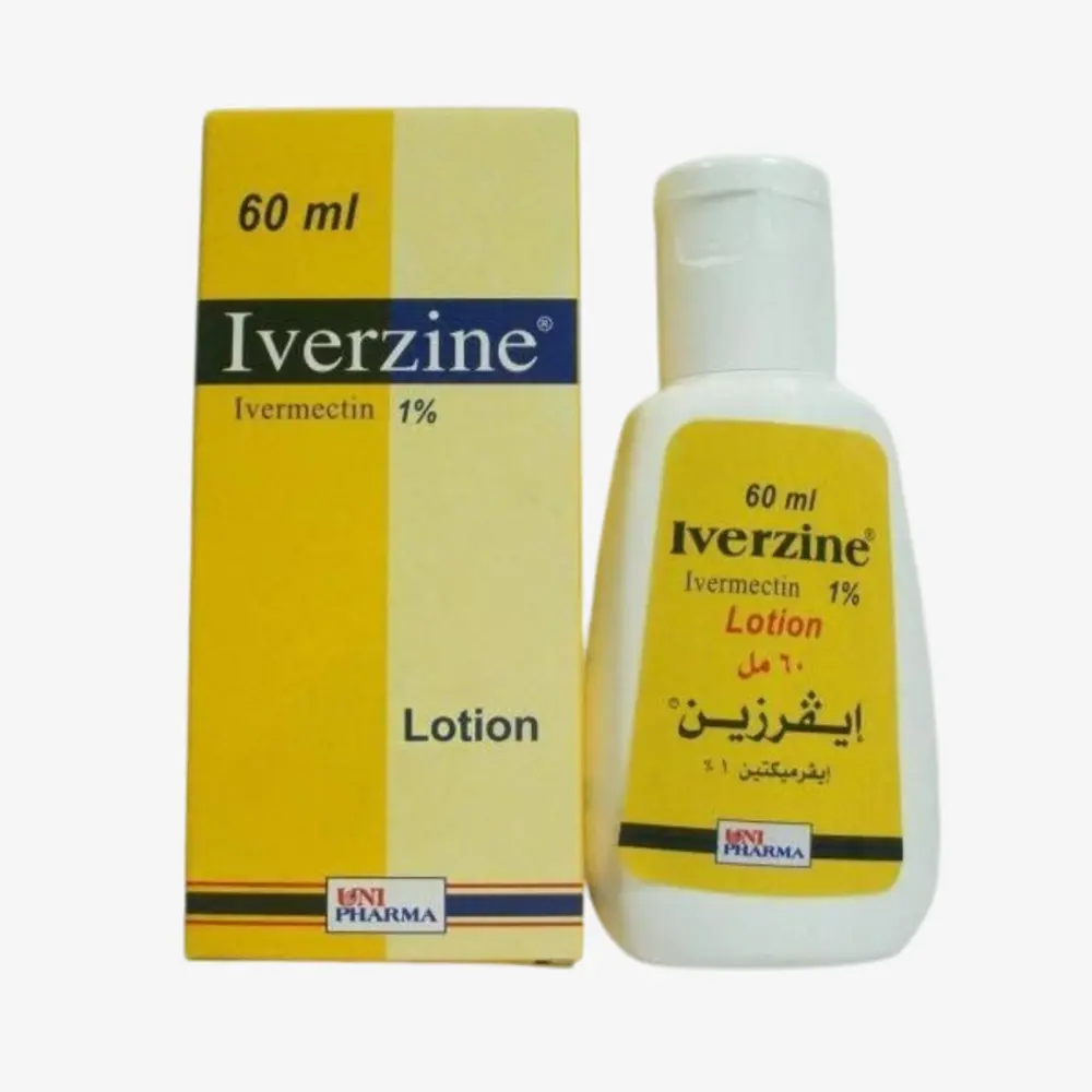 iverzine 1% lotion 60 ml - ايفرزين لوشن 60 مل|صيدليات غانم 
